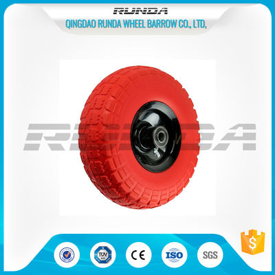 中国 用具のカートPUの泡の車輪のオフセットのハブ、PUのトロリーは136kg最高のローディングをかかとで蹴ります サプライヤー