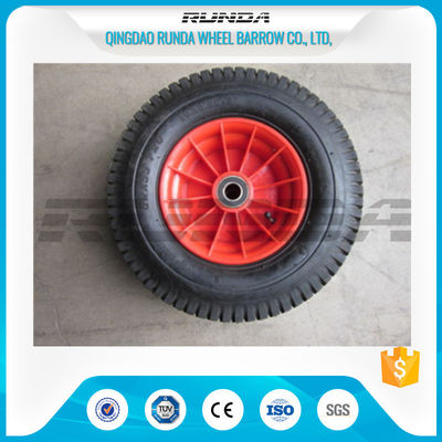 中国 PPは頑丈なゴム車輪の赤い色、2PRにすべての地勢の足車の車輪OEM縁を付けます サプライヤー