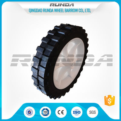 中国 軸受け固体ゴム製車輪は、8つのインチ手トラックの車輪のダイヤモンドの踏面を黒くしません サプライヤー